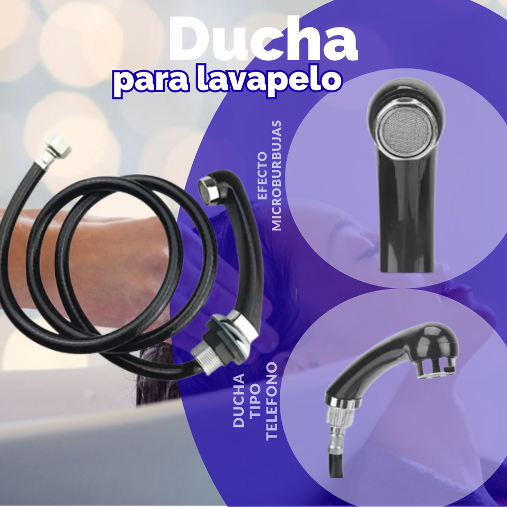 MANGUERA LLAVE TIPO DUCHA PARA LAVAPELO LAVACABEZA