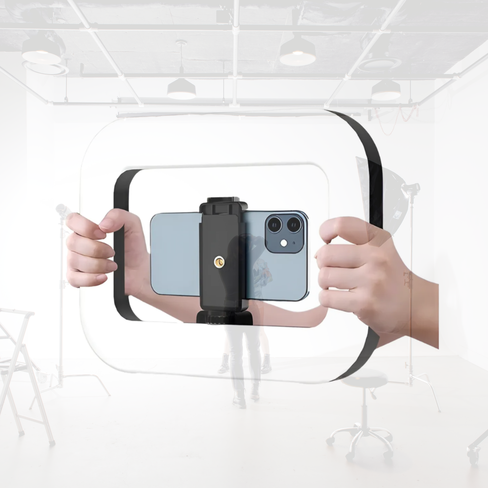 CUADRO DE LUZ LED PORTÁTIL CON SOPORTE PARA MÓVIL CON TRIPODE, IDEAL PARA LIVES FOTOS Y GRABACIONES PROFESIONALES